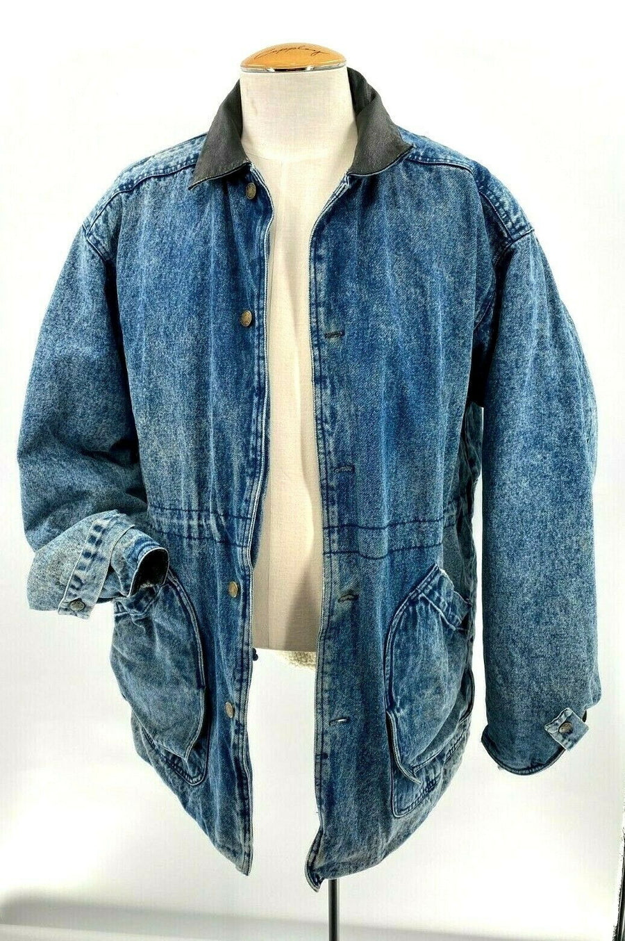 Warm Fleece Denim Jacket Men's Casual Multi Pocket Jacket - Temu